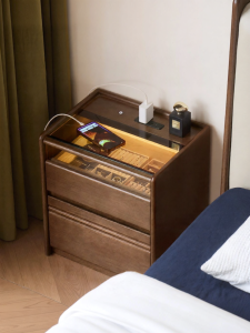 WEISHA | Solid Wood Bedside Cabinet