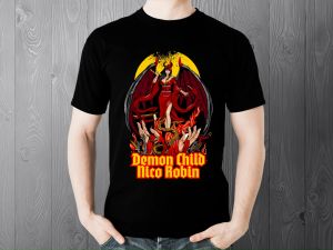 Kaos  -  DEMON CHILD Shirt Oblong Distro Skyblue Cotton Katun Combat 24S Tebal Premium Vintage Nyaman Lengan pendek jepang gen z merchandise arah cowok cewek Termurah Anime Hitam Combed Pria Sablon Putih Wanita Keren Baju black white