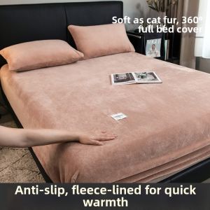 Warm Flannel Mattress Protector Bed Skirt