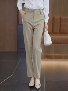 กางเกงขายาวทรงตรงสำหรับผู้หญิง กางเกงขายาวทรงหลวมสบาย ๆ ทรงหลวม ทรงเข้ารูป เอวสูง กางเกงขายาวทรงฮาเร็มสำหรับใส่ไปทำงาน
