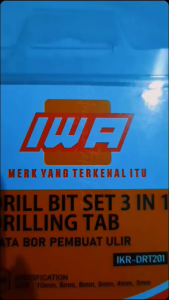 IWA Mata Bor 6 Pcs Pembuat Ulir / Tap Drill Bit