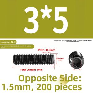 BAIRUITE | Austenitic Stainless Steel Grade 12.9 Flat-ended Socket Set Screw