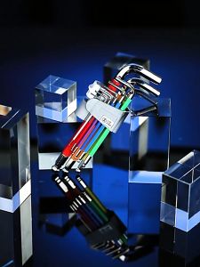 ชุดประแจหกเหลี่ยม CR-V ประแจแอล 9ตัว/ชุด แข็งแรง ทนทาน ปะแจหกเหลี่ยม