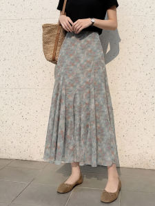 YIKEMAI | Design Sense Large Size Floral Elastic Waist Slimming Skirt