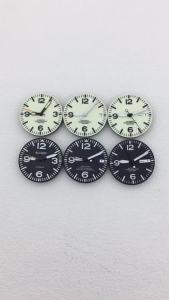 29mm dial Black White Dial With Hands Full Luminous Dial Fit NH34 NH35 NH36 Movement Green Luminous Watch parts