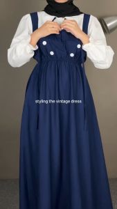 Ryana Dress Gamis Korean Style Gamis Lebaran Terbaru Dres Kondangan Wanita Kekinian Fashion Muslim Mewah Elegan Murah