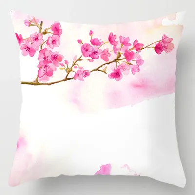 Pink Flowers Square pillow case40×4045×4550×5060×60Soft cushion cover.Living room/Bedding cushion pillow.