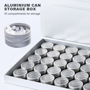 Multifunctional Silver Aluminum Empty Cans Cosmetic Container Lip Balm Nail Art Makeup Cream Jar Storage Box Nail Supplies