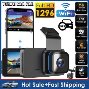 🔥WiFi Dashcam Full HD 1296P DVR G-sensor Dash Cam Night Camera GPS Logger 24H Parking Monitor Registrar Lane Departure Warning🔥Fast Delivery
