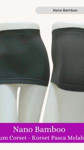 Korset Postpartum Nano Bamboo | Korset Pasca Melahirkan Big Size Anti Gatal Anti Bau Korset Pelangsing Stagen Perut