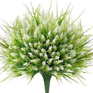 30cm Artificial Plastic Plants Outdoor Artificial Lavender Flowers Fake Monkey Grass for Garden Home Decor Wedding Decoration