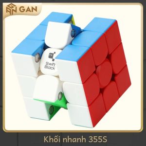 Gan Swift Khối 3x3 Từ Khối Lập Phương 355 Chuyên Nghiệp Stickerless Tốc Độ Khối Lập Phương Đồ Chơi Dành Cho Trẻ Em Xếp Hình Trí Não Teaser Với Chất Liệu Nhựa