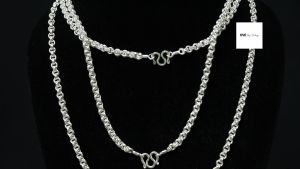 สร้อยเงิน สร้อยคอห่วงคู่ ความยาว 16-22 นิ้ว