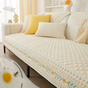 ผ้ารองโซฟา ผ้าปูโซฟา ผ้าคลุมโซฟา สีพื้น หนานุ่ม 100% การ์ตูนน่ารัก กันลื่น พรมปูพื้น ผ้าคอตตอน