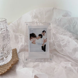 Polaroid 3-Inch Photo Frame Acrylic Table Transparent Laser 3-Inch Photo Mini Truck Display Picture Frame Strong Magnetic