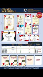 CERTIFICATE SIJIL Free Printing Services CETAKAN PERCUMA | High Quality CERTIFICATE PRINT with Hot Stamping BORDER
