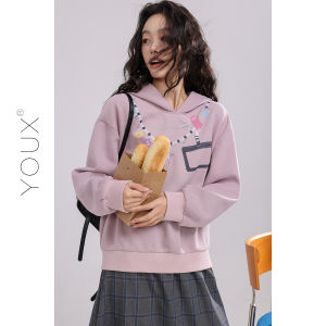 YOUXIANG | Áo Hoodie In Hình Phong Cách Ngọt Ngào Nữ
