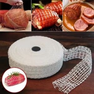 6 Meters Cotton Meat Net Ham Sausage Net Butchers String Sausage Roll Hot Dog Sausage Casing Packaging Tools Meat Cooking Tool