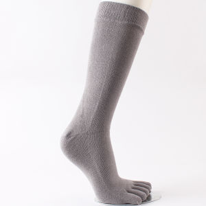 Mens Long Cotton Socks Thermal Anti-Odor Five-Finger Sports Socks Pure Cotton High-Tube Socks Winter Warm Breathable Socks