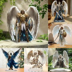 Archangel Michael Fighting Angel 2D Flat Acrylic PlaqueHomeOfficeCaferoomStudioTabletop Ornament Decor Sign Kit Gift