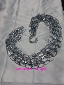 gantungan rantai baju besi oval tebal premium