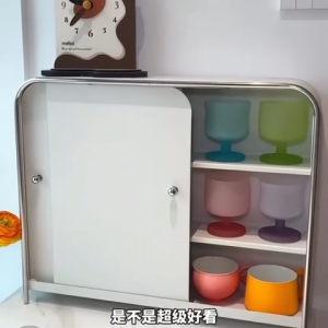 💟SOLUTION65💟Metal Height Adjustable Sliding Door Kitchen Rack Kitchen Shelf Desktop Rack Desktop Shelf Cosmetics Holder Cosmetics Stand Perfumes Holder Perfumes Stand Perfume Rack Perfumes Shelf Seasoning Rack Makeup Rack Cup Rack Cup Holder Cup Stand