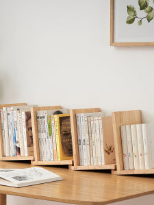 Creative Wooden Bookstand สําหรับโต๊ะ Simple ชั้นวางหนังสือสําหรับนักเรียน Ins สไตล์การออกแบบที่ไม่ซ้ํากันเครื่องมือจัดเก็บข้อมูลสําหรับอ่านหนังสือ ชั้นวางหนังสือไม้ ชั้นวางหนังสือ - Lazada