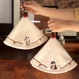 Thickened Absorbent Hand Towels for Kitchen And Bathroom Use High Quality Quick Dry Hanging Home Use Towels Polyester Nylon Composite Fiber