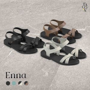 FACON Enna Sandal - Sandal Wanita Flats Tali Belakang