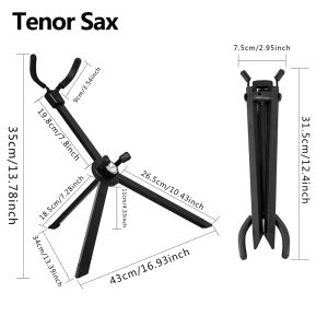 SLADE Kim Loại Saxophone Chân Đế Có Thể Gập Lại Alto/Tenor Sax Giá Đỡ Chân Máy Woodwind Phụ Kiện Nhạc Cụ