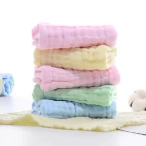 Sét 5 khăn sữa xô 6 lớp rửa mặt loại dày siêu mềm mại cho bé (Size 30x30cm)