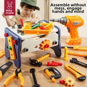 MABAOMABAO | Bộ Đồ Chơi Dụng Cụ Vặn Vít Giáo Dục cho Bé Trai có Máy Khoan và Hộp Dụng Cụ