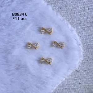 ชุดตกแต่งเล็บ 4 ชิ้น รุ่น Kaniu หรูหรา ประดับโบว์ทอง คริสตัลเพทาย 3 มิติ สำหรับร้านทำเล็บ ตกแต่งเล็บเจ้าสาวสุดหรู