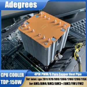 CPU Air Cooler PC Procesor Radiator 4 Heat Pipes for Intel LGA 1700 1200 1150 1151 1155 2011 X79 X99 1366 AMD AM5 AM4 ventilador