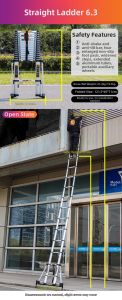 Aluminum Heavy-duty Extensible Folding Ladder