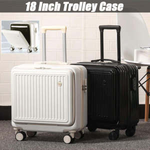 Front Opening Trolley Suitcase Universal Wheel 18 Inch Small Boarding Luggage Men and Women Fashion Suitcase