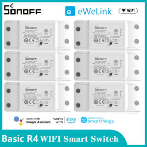 SONOFF Basic R4 WiFi DIY Iterruptor Smart Switch Remote Controller Smart Home eWeLink APP Control Work with Alexa Google Home