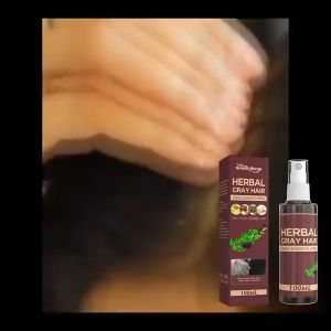 【Rdy Stock现货】100ml Herbal Gray Hair Reverse Essence Spray Restore Black Hair Serum