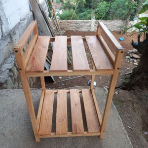 rak dispenser/galon/megicom dari kayu dengan 2tinggkat ambalan penempatan universal