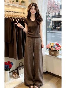 Shalldoer | Sleeveless Shirt and High-Waisted Trousers Set