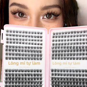 Bộ Dụng Cụ Nối Mi Cá Nhân 384 Chiếc Mi Giả Chùm Dày Màu Đen Chất Liệu Nhựa Dùng Cho Trang Điểm Tại Nhà