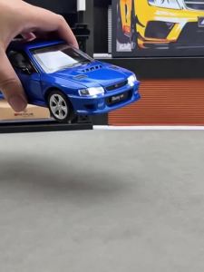 MAKEDA | 1:24 STI GTR R34 Diecast Model Alloy Toy Car Rear Wheel Return Force Pull Back Doors Can Opened Front Wheel Steering Vehice Gift