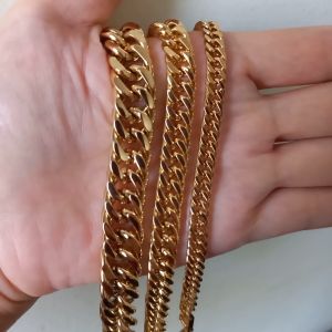 Robagin GLP45 gelang kepang titanium anti karat tidak luntur gold pria wanita korea keren murah