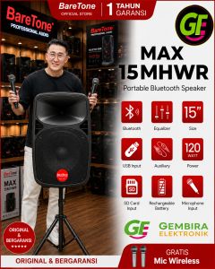 Speaker Aktif Portable Meeting Wireless 15 Inch Baretone MAX15MHWR Original