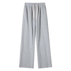 JIANGLU | Quần ống rộng dệt kim cạp cao ôm sát cơ thể cho nữ mùa thu quần thể thao ống đứng rộng rãi thoải mái