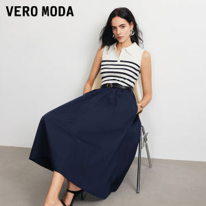 Vero Moda | Đầm Voan Không Tay Mới Mùa Hè Có Dây Đai Kẻ Sọc