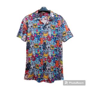 Kemeja Fullprint SPOON Motif - Colorfull Doodle