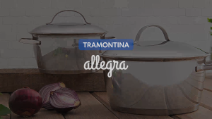 Tramontina Allegra 20/24cm Stock Pot with Tempered Glass Lid 18/10 Stainless Steel/Tri/3/Ply/Induction