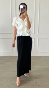 Rok Span Plisket Lidi / Rok Span Panjang Wavy / Plisket Lidi Premium