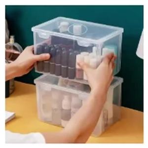 Large Clear Plastic Storage Box - Stackable for Office Supplies/Files Ideal for Home/School/Office Rectangular Visible Design